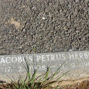 HERBERT Jacobus Petrus 1908-1986