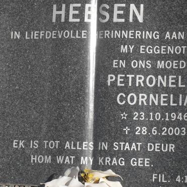 HEESEN Petronella Cornelia 1946-2003