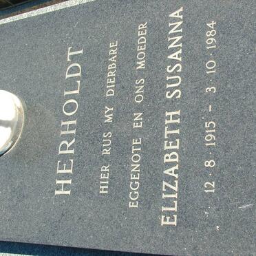 HERHOLDT Elizabeth Susanna 1915-1984