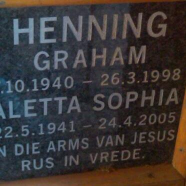HENNING Graham 1940-1998 Aletta Sophia 1941-2005