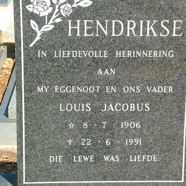 HENDRIKSE Louis Jacobus 1906-1991