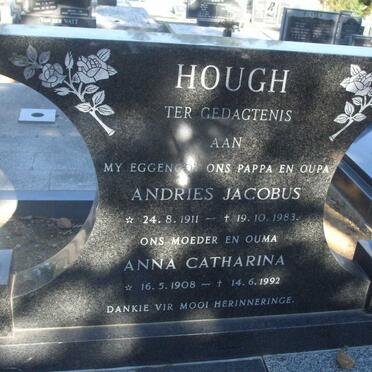 HOUGH Andries Jacobus 1911-1983 &amp; Anna Catharina 1908-1992