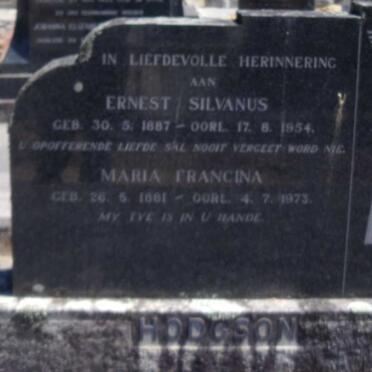 HODGSON Ernest Silvanus 1887-1954 &amp; Maria Francina 1881-1973