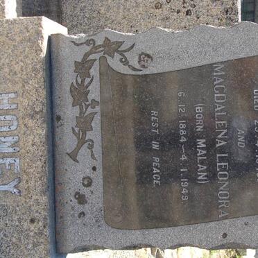 HONEY Claude -1945 &amp; Magdalena Leonora MALAN 1884-1949