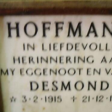 HOFFMANN Desmond 1915-1992