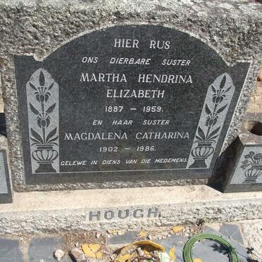 HOUGH Martha Hendrina Elizabeth 1887-1959 :: HOUGH Magdalena Catharina 1902-1986