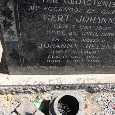 HORN Gert Johannes 1890-1956 &amp; Johanna Helena SPAMER 1897-1990