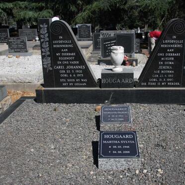 HOUGAARD Carel Johannes 1902-1973 &amp; Jemina BOTHMA 1912-1990 :: HOUGAARD M. :: HOUGAARD Martha S. 1946-2008