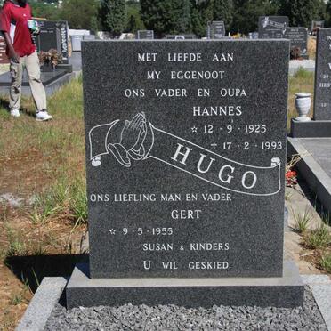 HUGO Hannes 1923-1993 :: HUGO Gert -1955