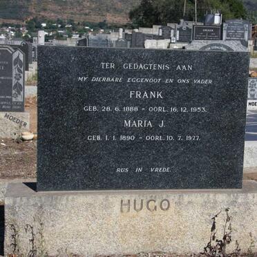 HUGO Frank 1888-1953 &amp; Maria J. 1890-1977