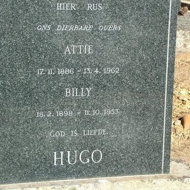 HUGO Attie 1886-1962 &amp; Billy 1898-1953