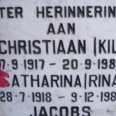 JACOBS Christiaan 1917-1987 &amp; Catharina 1918-1989