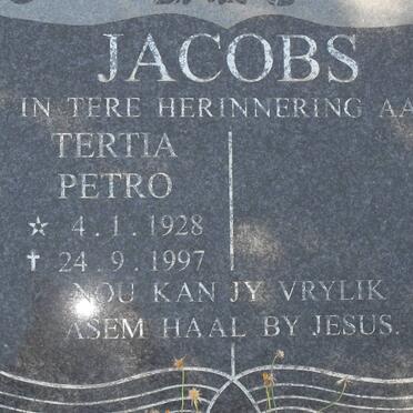 JACOBS Tertia Petro 1928-1997