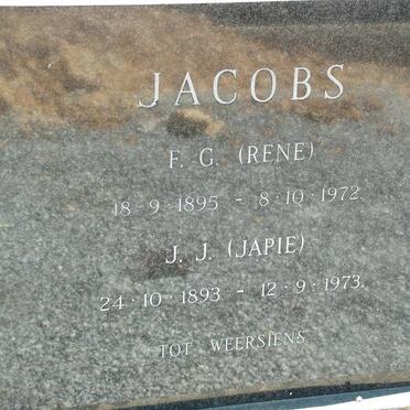 JACOBS J.J.1893-1973 &amp; F.G. 1895-1972