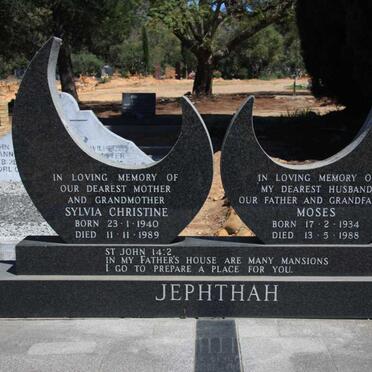 JEPHTHAH Moses 1934-1988 &amp; Sylvia Christine 1940-1989