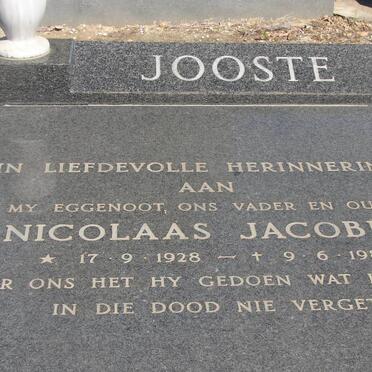 JOOSTE Nicolaas Jacobus 1928-1986