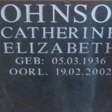 JOHNSON Catherine Elizabeth 1936-2002