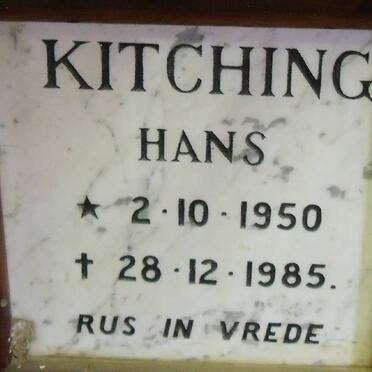 KITCHING Hans 1950-1985