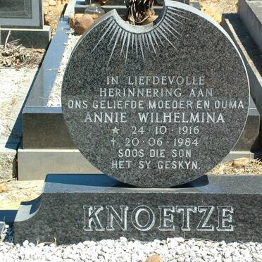 KNOETZE Annie Wilhelmina 1916-1984