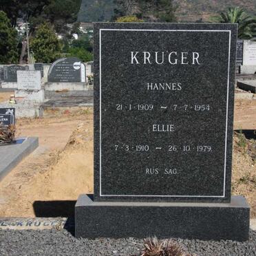 KRUGER Hannes 1909-1954 &amp; Ellie 1910-1979
