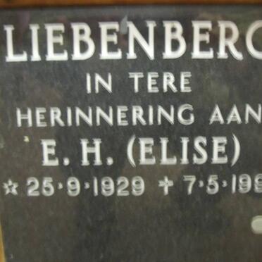 LIEBENBERG E.H. 1929-1995