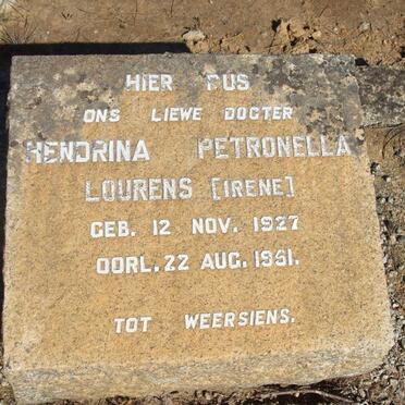 LOURENS Hendrina Petronella 1927-1951