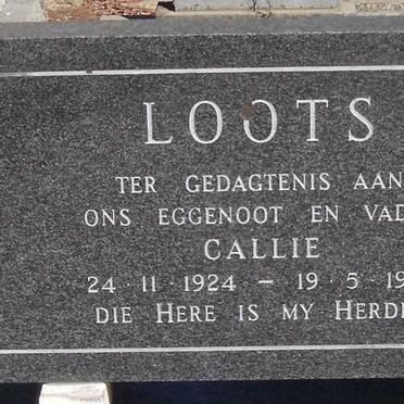 LOOTS Callie 1924-1974