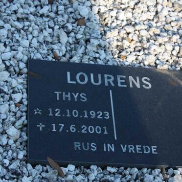 LOURENS Thys 1923-2001