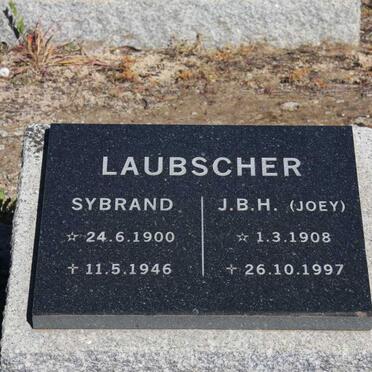 LAUBSCHER Sybrand 1900-1946 & J.B.H. 1908-1997