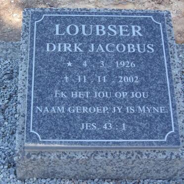 LOUBSER Dirk Jacobus 1926-2002