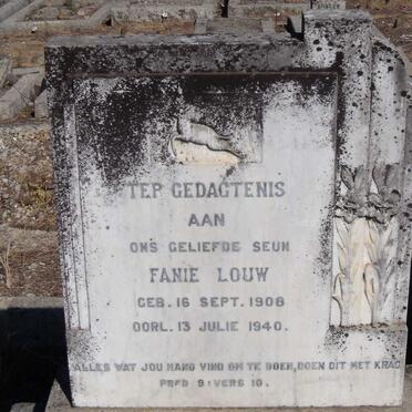LOUW Fanie 1908-1940