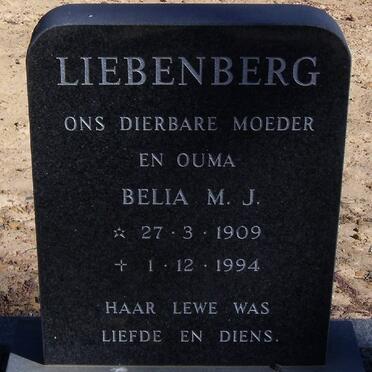 LIEBENBERG Belia M.J. 1909-1994