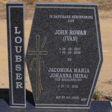 LOUBSER John Rowan 1927-2005 Jacomina Maria Johanna ENGELBRECHT 1922- 