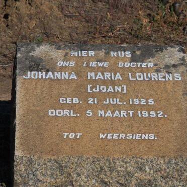 LOURENS Johanna Maria 1925-1952