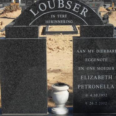 LOUBSER Elizabeth Petronella 1952-2002