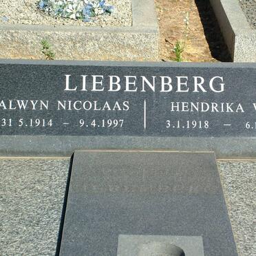 LIEBENBERG Alwyn Nicolaas 1914-1997 & Hendrika W.M. 1918-1998