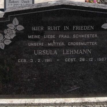 LEHMANN Ursula 1911-1967
