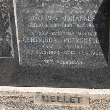 MELLET Jacobus Johannes 1892-1947 & Gertruida Petronella LE ROUX 1894-1953