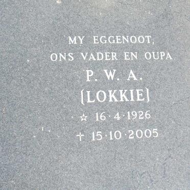 MERWE P.W.A., v.d. 1926-2005 _1