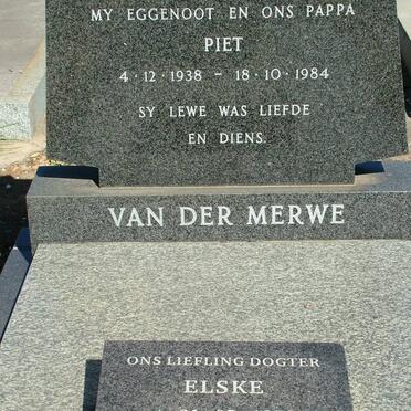 MERWE Piet, van der 1938-1984 :: VAN DER MERWE Elske 1976-1993