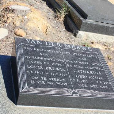 MERWE Louis Brewis, van der 1917-1997 & Catharina Gertruida 1921-2010