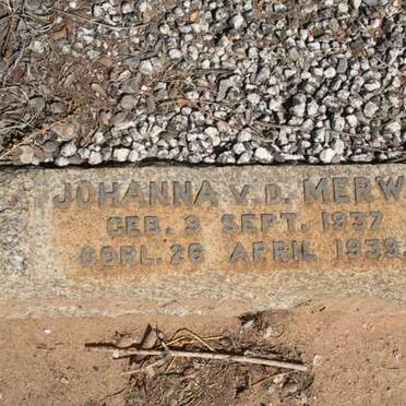 MERWE Johanna, V.D. 1937-1939