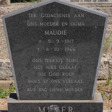 MEYER Maudie 1917-1966