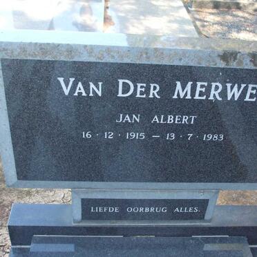 MERWE Jan Albert, van der 1915-1983