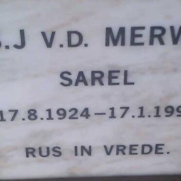 MERWE S.J., V.D. 1924-1997