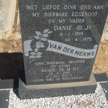 MERWE D.J., van der 1919-1975 & S.M.C. 1921-2005
