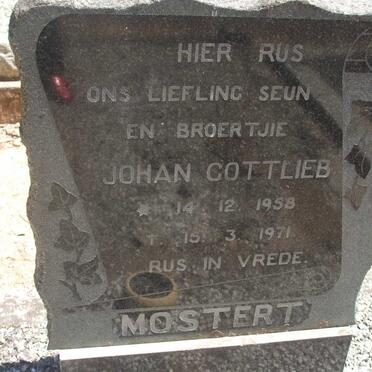MOSTERT Johan Gottlieb 1958-1971