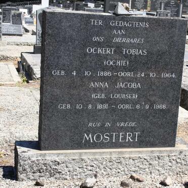 MOSTERT Ockert Tobias 1886-1964 & Anna Jacoba LOUBSER 1891-1966