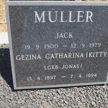 MULLER Jack 1900-1979 & Gezina Catharina JONAS  1897-1994