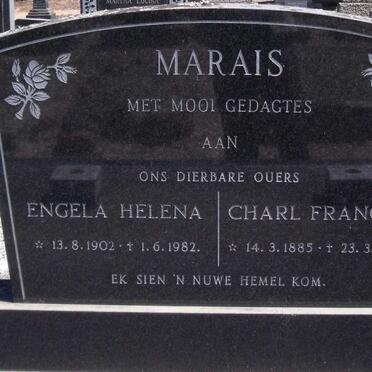 MARAIS Charl Francois 1885-1943 &  Engela Helena 1902-1982